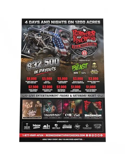 15 Years of Mud & Mayhem Limited Edition Poster